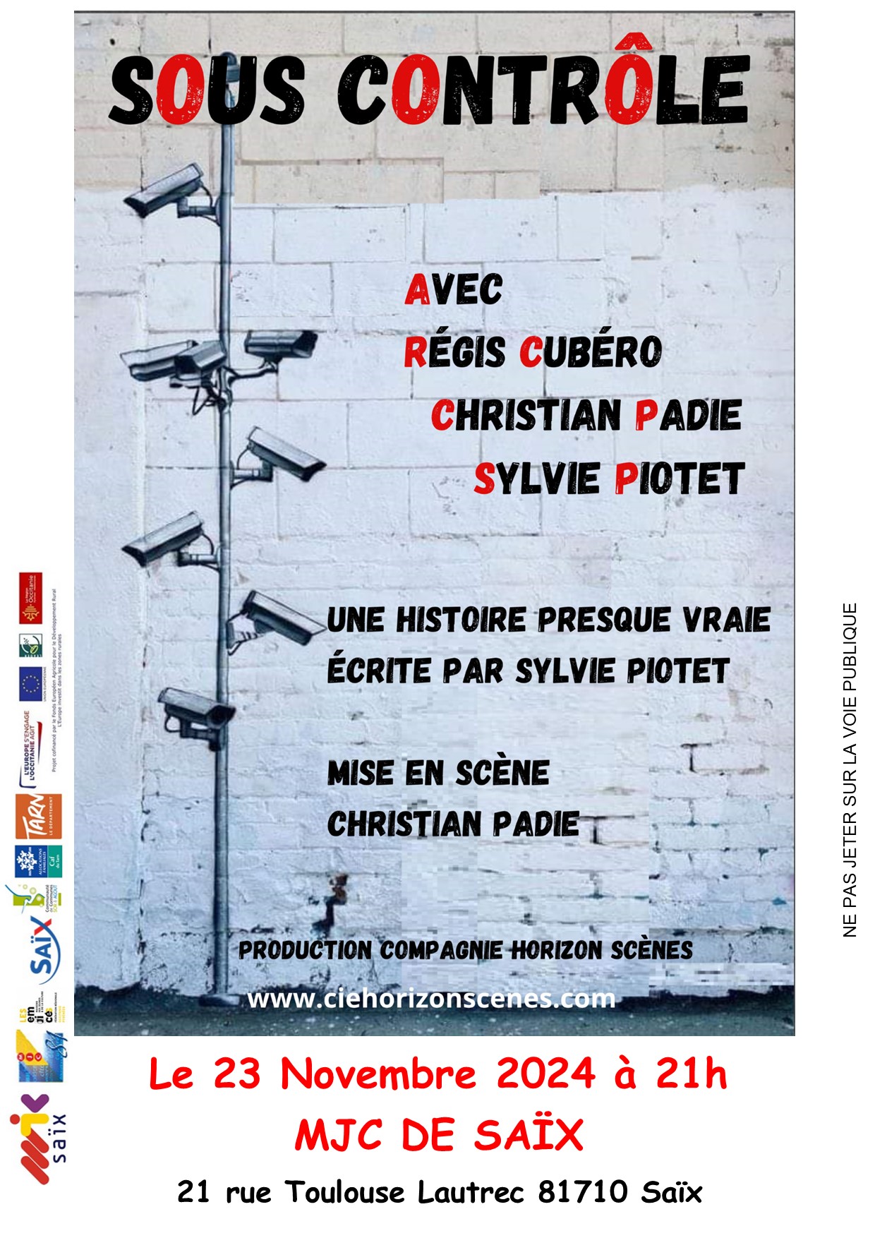 Théâtre SOUS CONTROLE Saïx